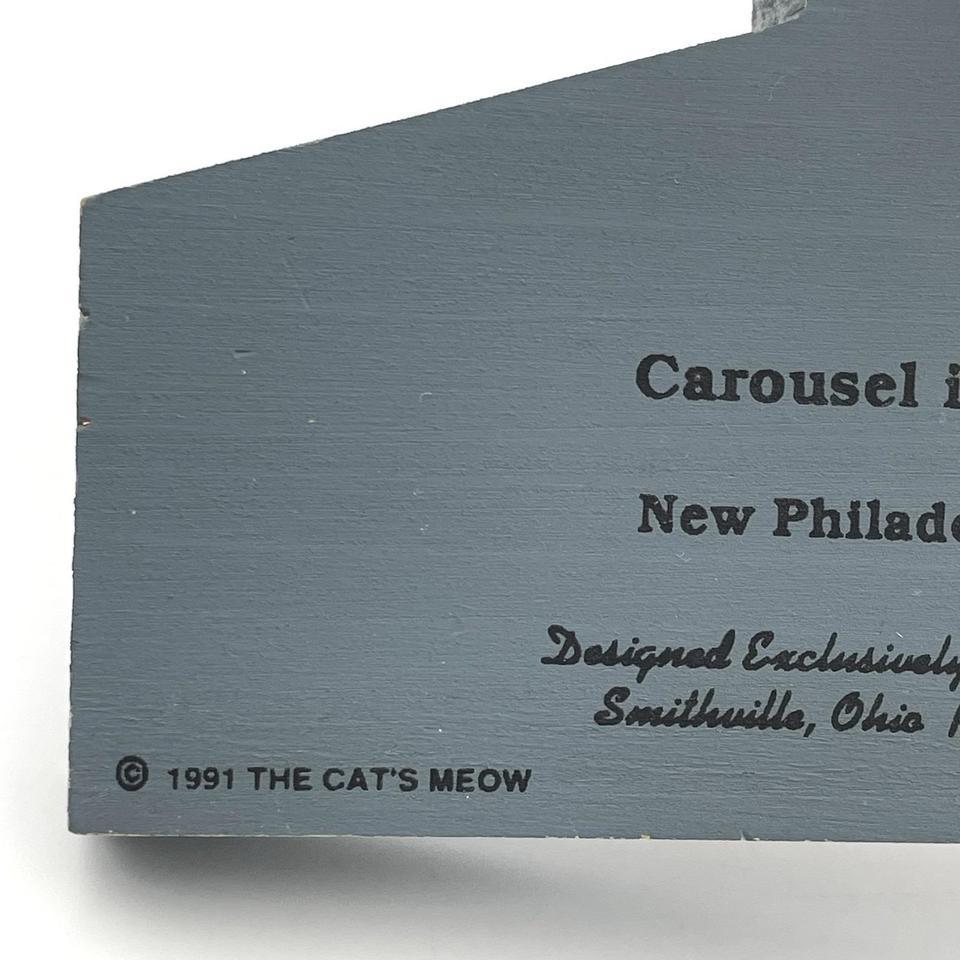 Vintage 1991 Cats Meow Carousel Edc4 4