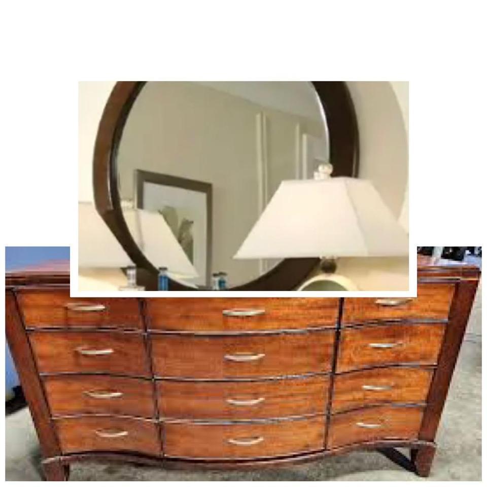 Dark Brown Wooden Dresser Of 413c