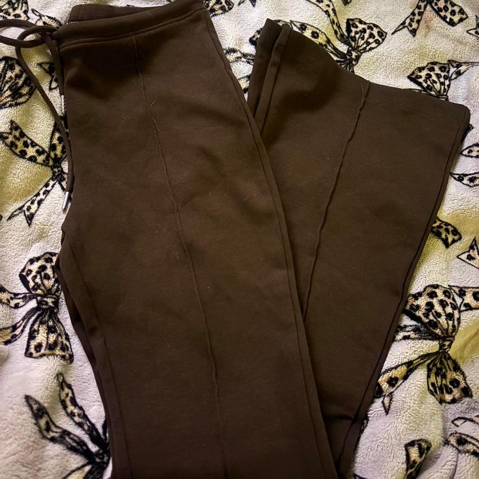 Zara Brown Sweatpants With Drawstring 9a37 2