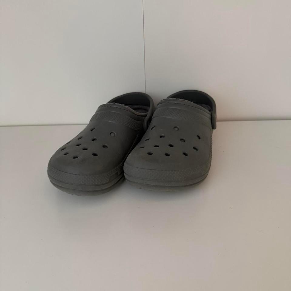 Grey Fur Lined Classic Crocs D97f