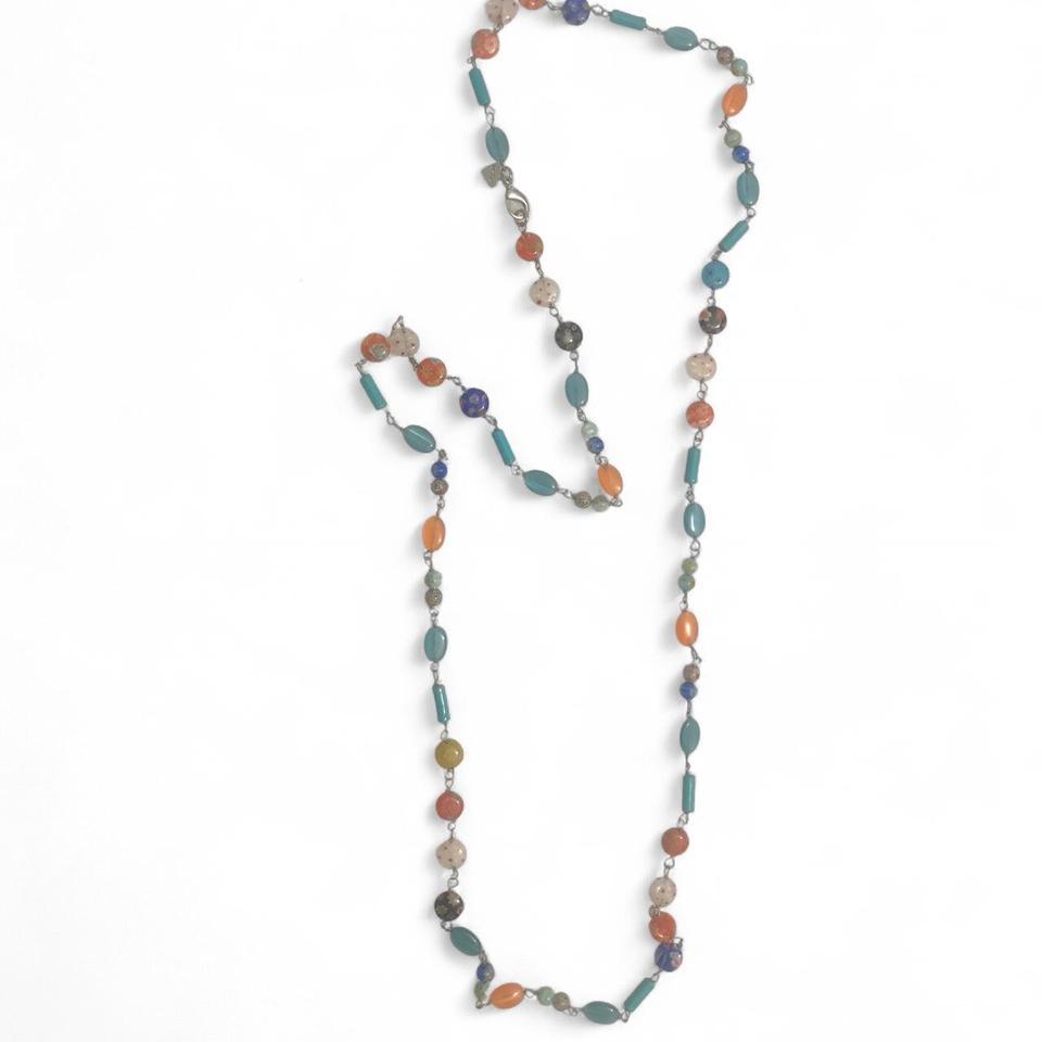 Multicoloured Beaded Necklace Boho Festival 49d8