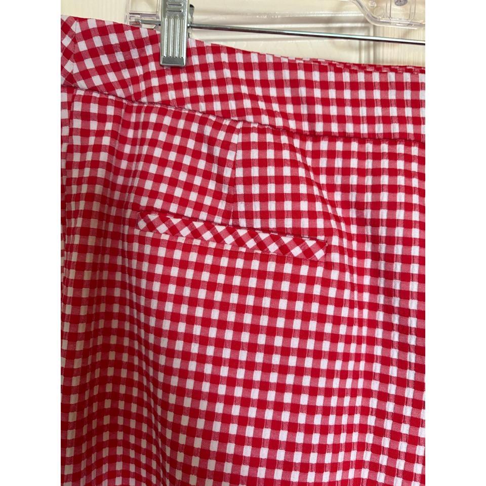 Cato Gingham Redwhite Pants Crop D7ae 6