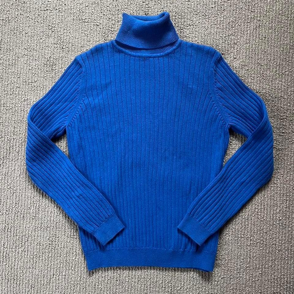 Jeanne Pierre Electric Blue Turtleneck 7430