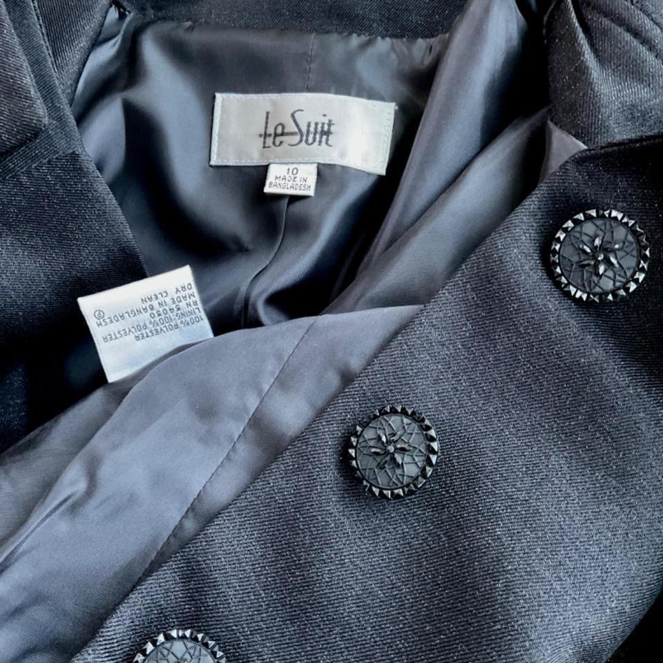 Gray Metallic Blazer Shimmer Jeweled 6