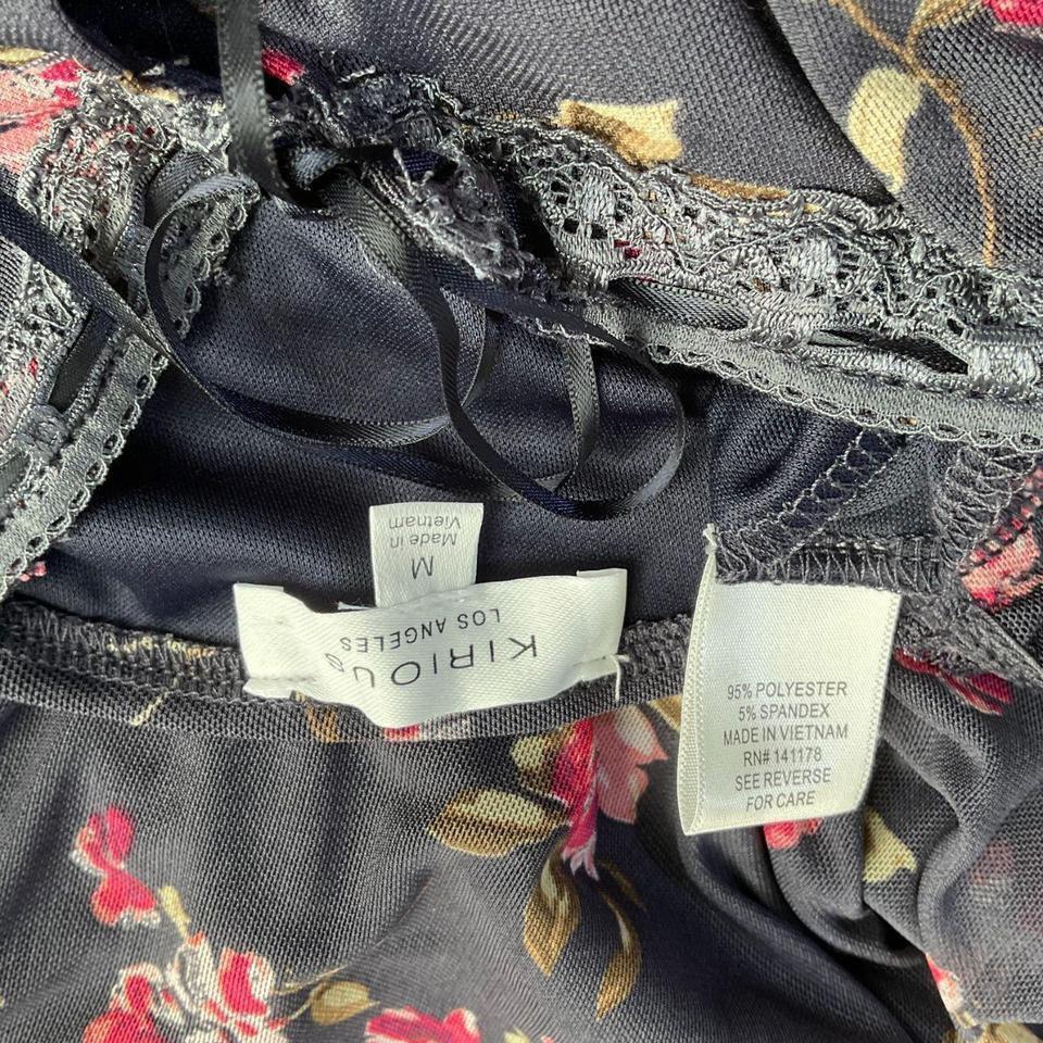 Babydoll Dress Gray Pink Floral 1e32 7