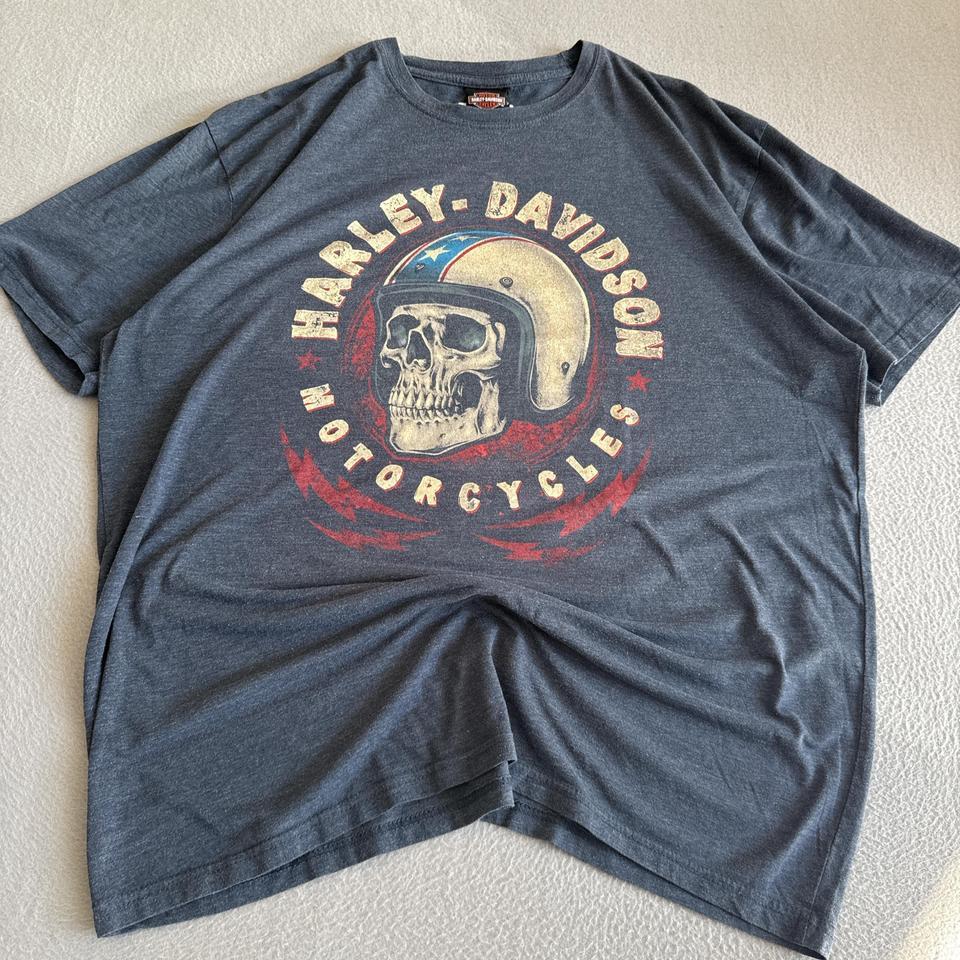 Harley Davidson Blue And White