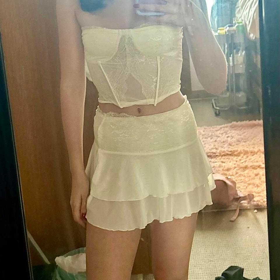 Butter Yellow Lacy Corset Top