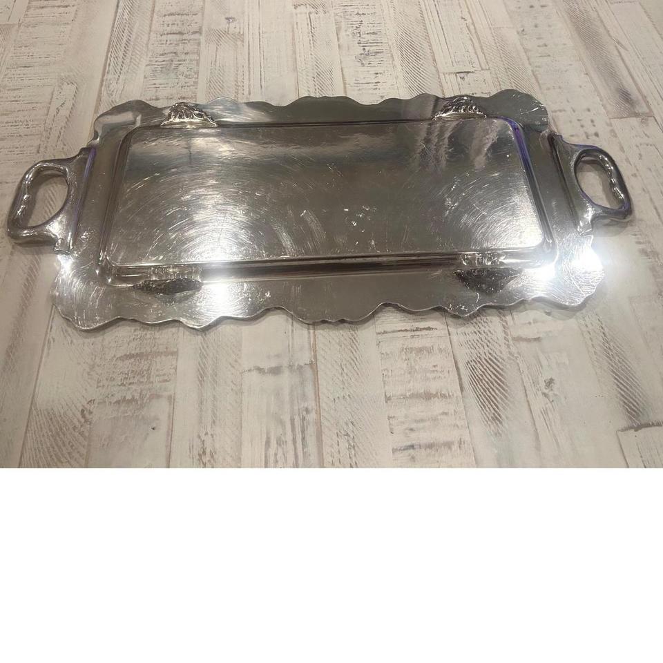 Vintage Ornate Silver Plated Serving 1d80 7