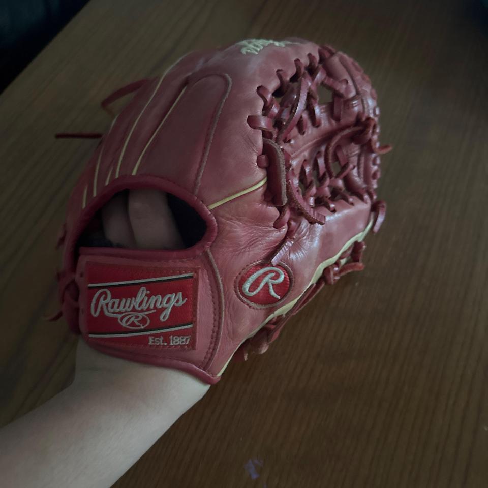 Rawlings Red Baseball Glove Baseball 53d4
