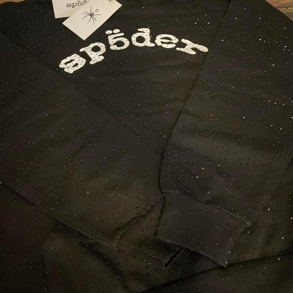 Black Vvs Sp5der Hoodie Size A9a7 3