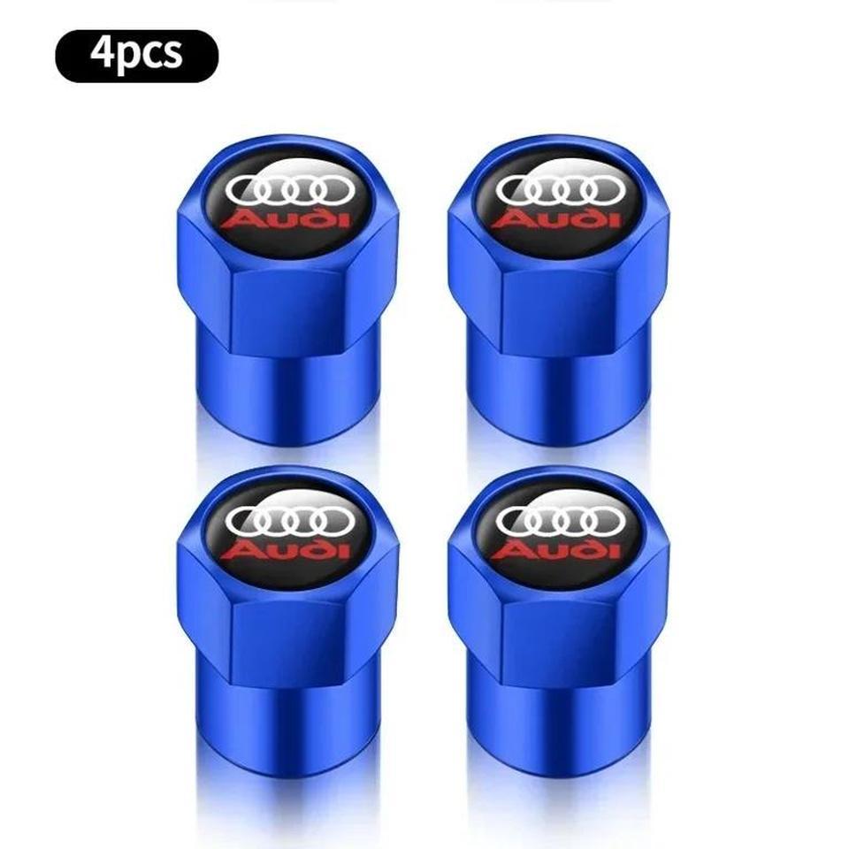 Audi Four Rings Blue Valve 4