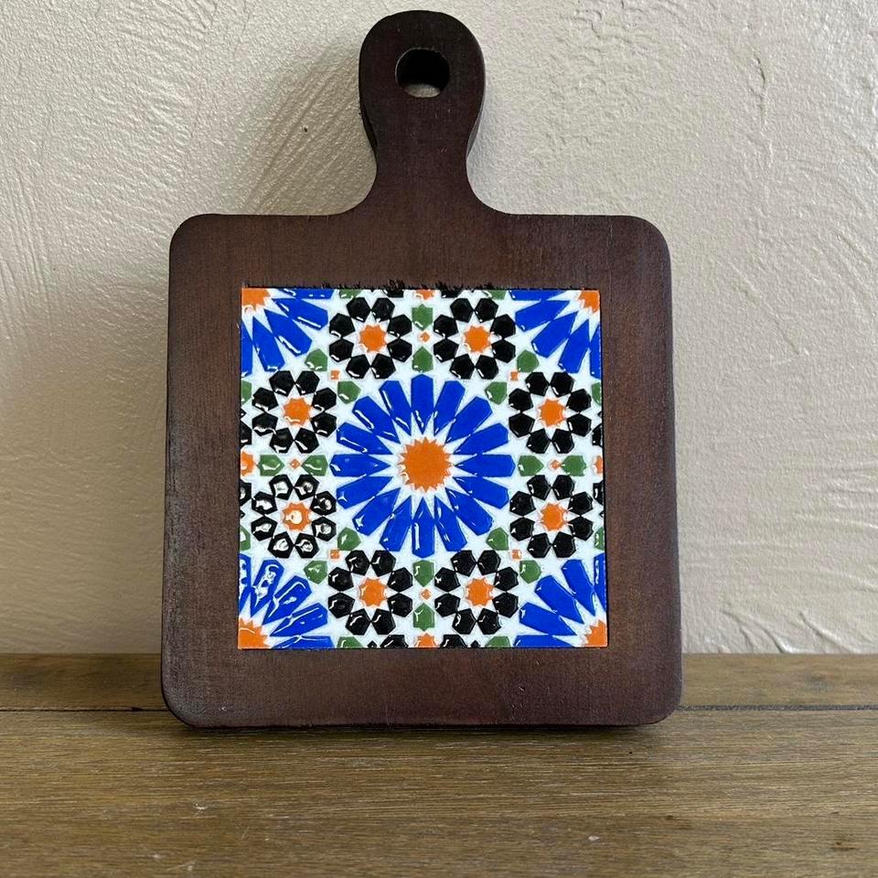 Moroccan Style Colorful Mosaic Trivet 870b
