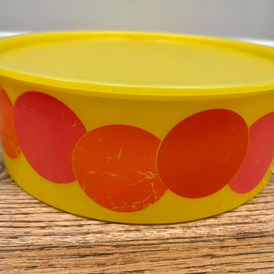 Vintage Tupperware 3421a 1 Yellow Storage D3f2