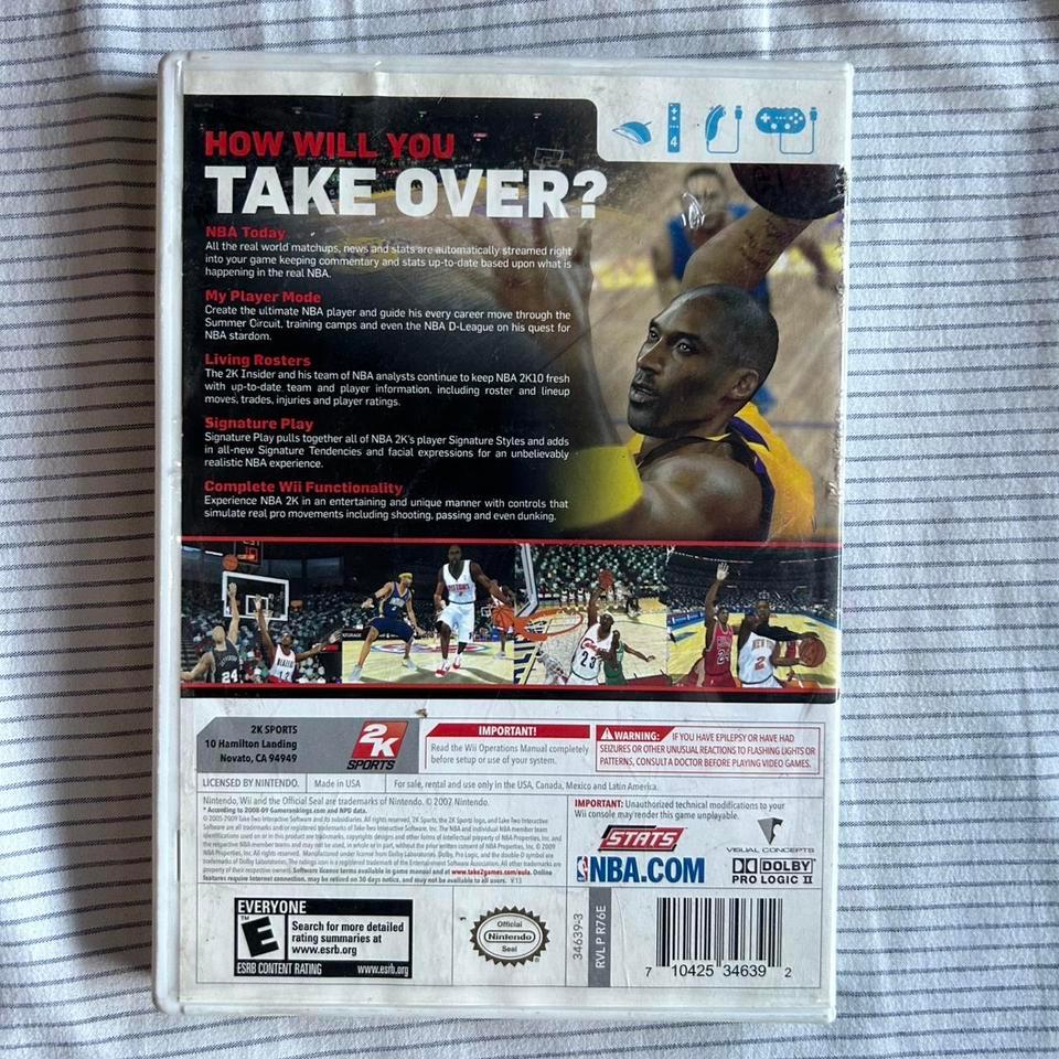 Nba 2k10 Wii Game Gaming 392f 2