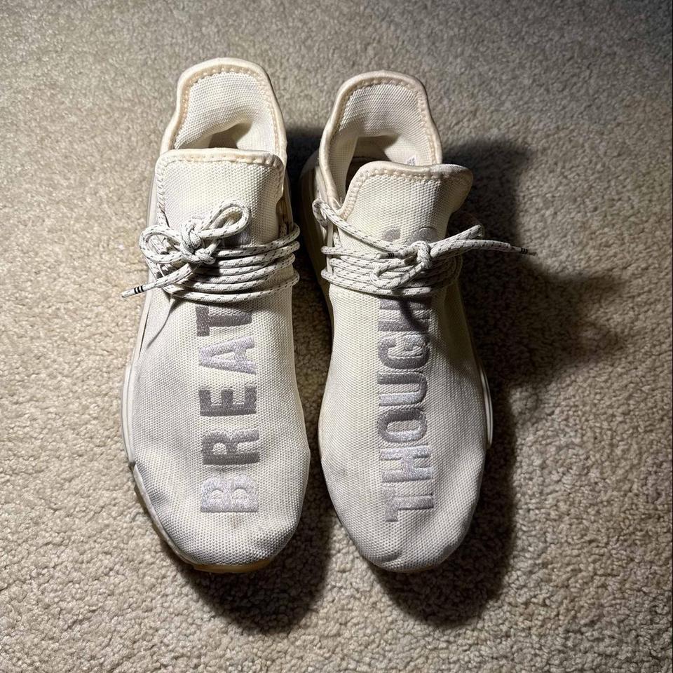 Cream And White Adidas Pharrell