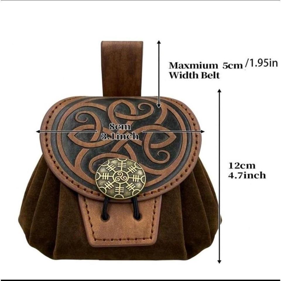 Viking Celtic Belt Pouch Dragon 11eb 3