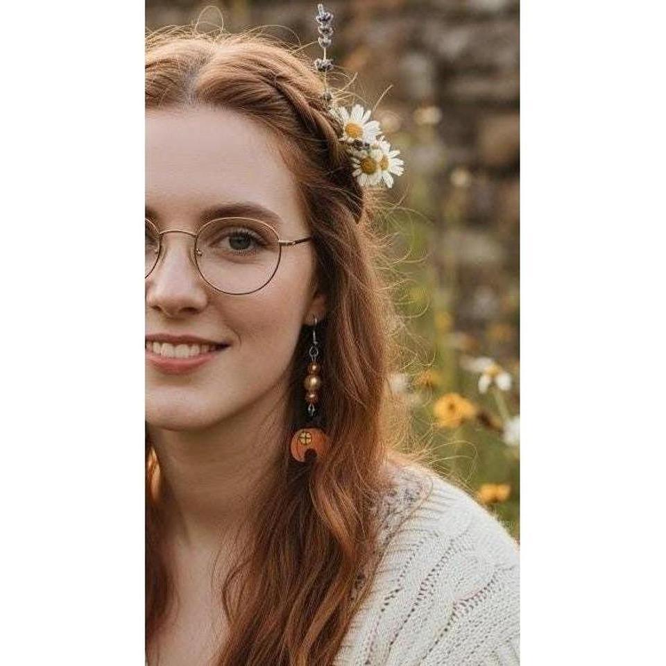 Pumpkin Earrings Dangle Drop Handmade 375a 5