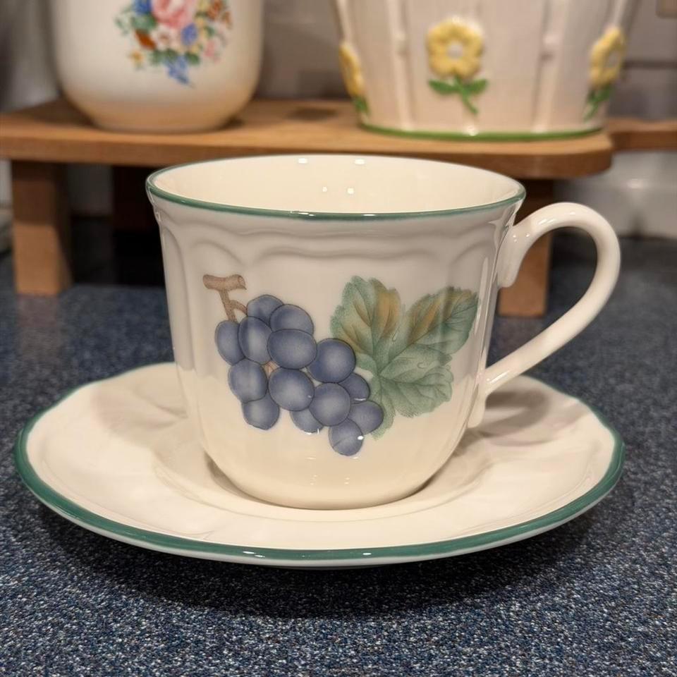 Grape And Flower Vintage Coffee 3978 2