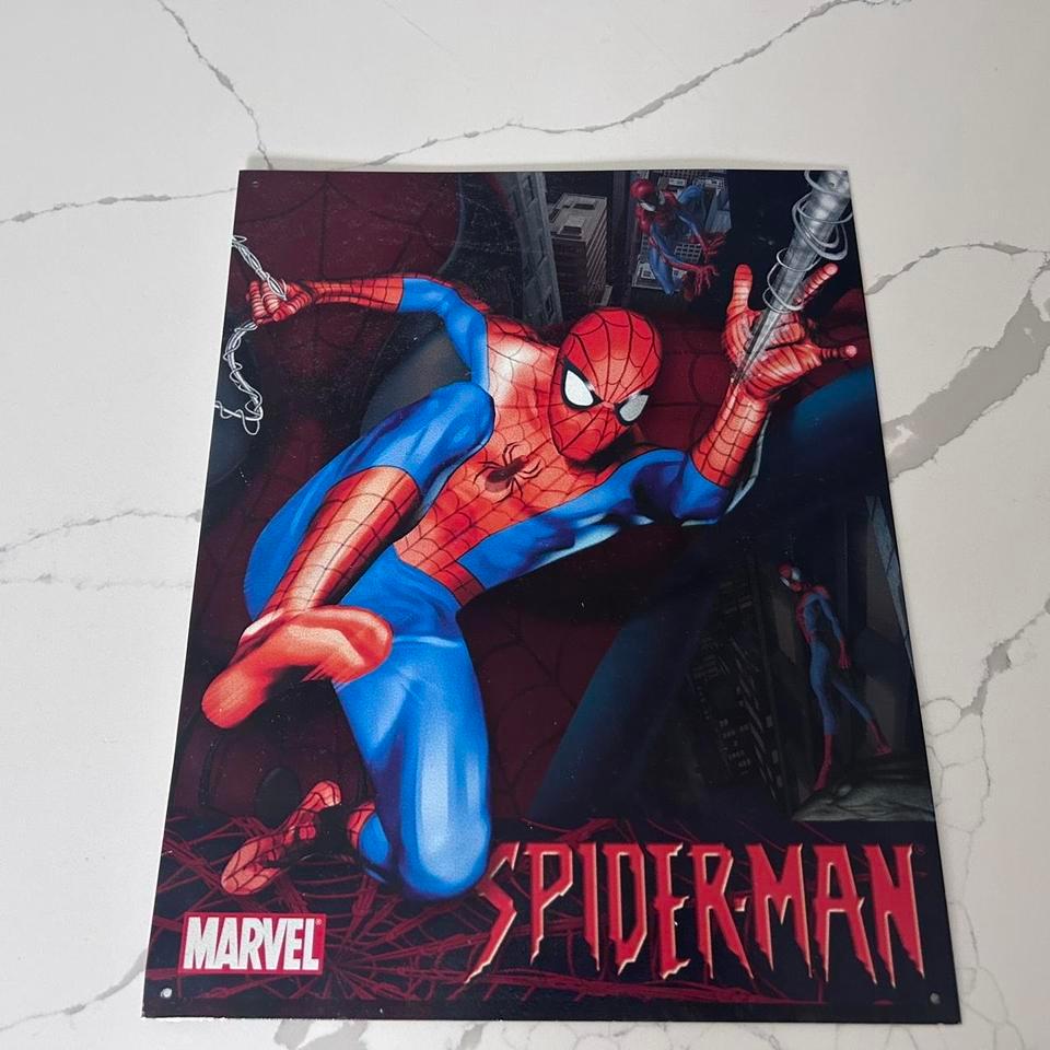 Spiderman Metal Sign Marvel Superhero 72d3