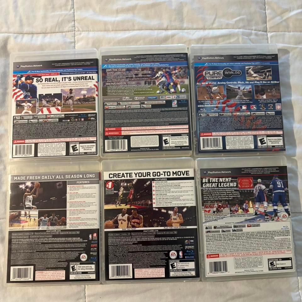 Bundle Of 6 Ps3 Sports 269c 2