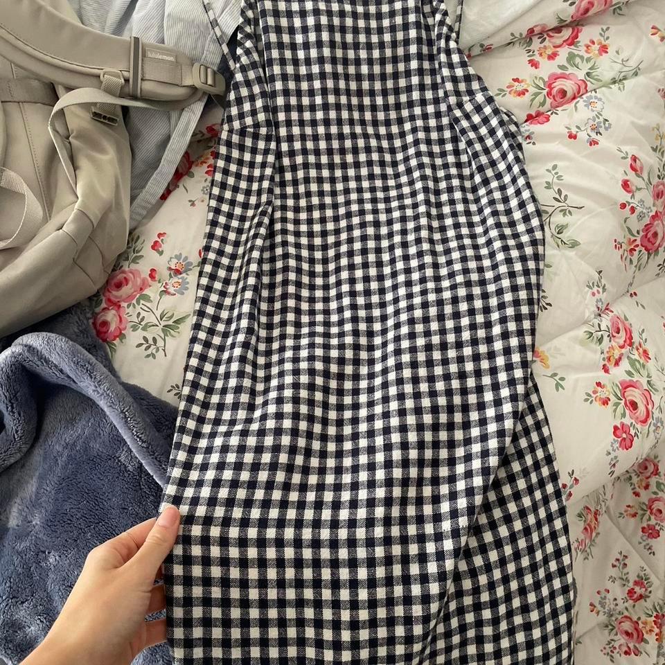 Navy Gingham Abercrombie Dress Altered 4