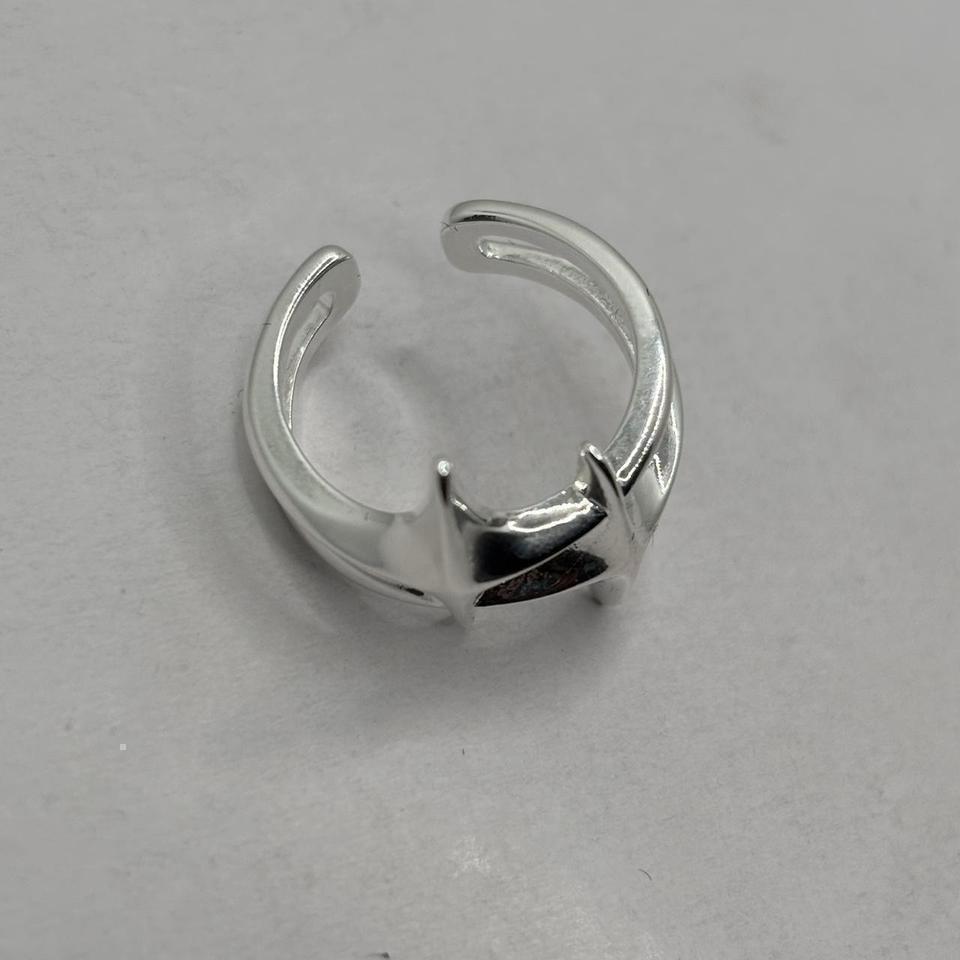 Plated Silver Grunge Adjustable Openback 11f6 5