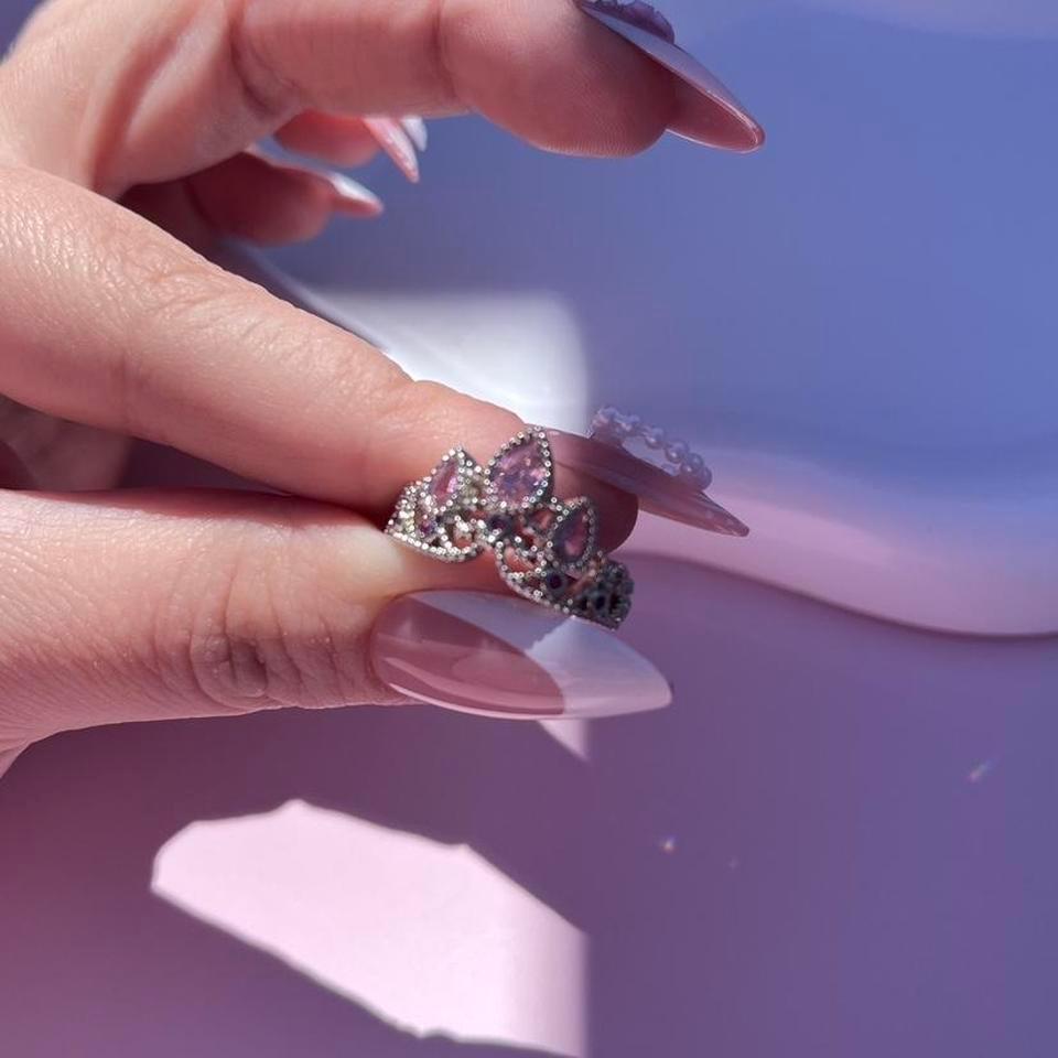 18k Gold Plated Pink Crystal 2d67 3