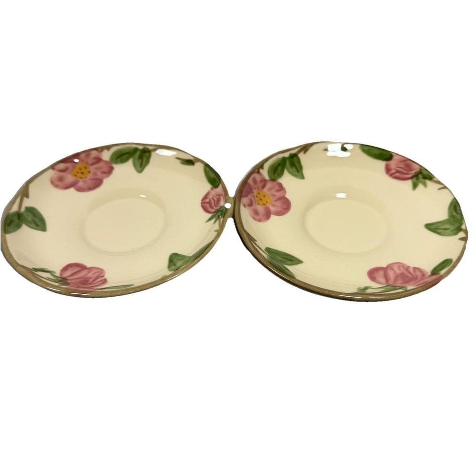 Franciscan Earthenware Desert Rose Saucers 88e9 2