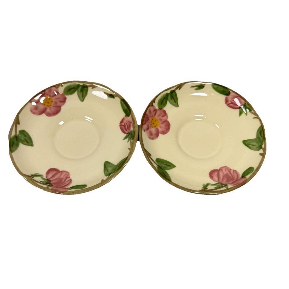 Franciscan Earthenware Desert Rose Saucers 88e9