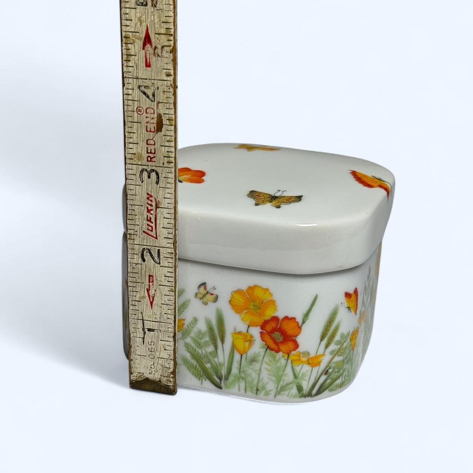 Vintage 1970s Handpainted Butterfly And 1e8a 7
