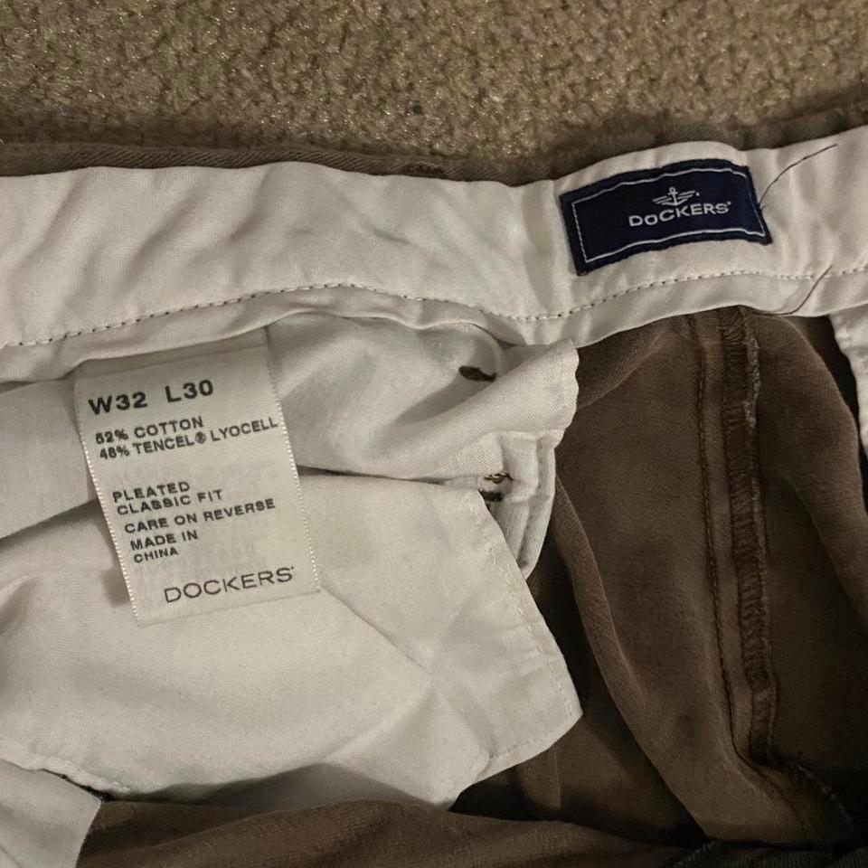 Dockers Khaki Green Pleated Trousers Eac2 5