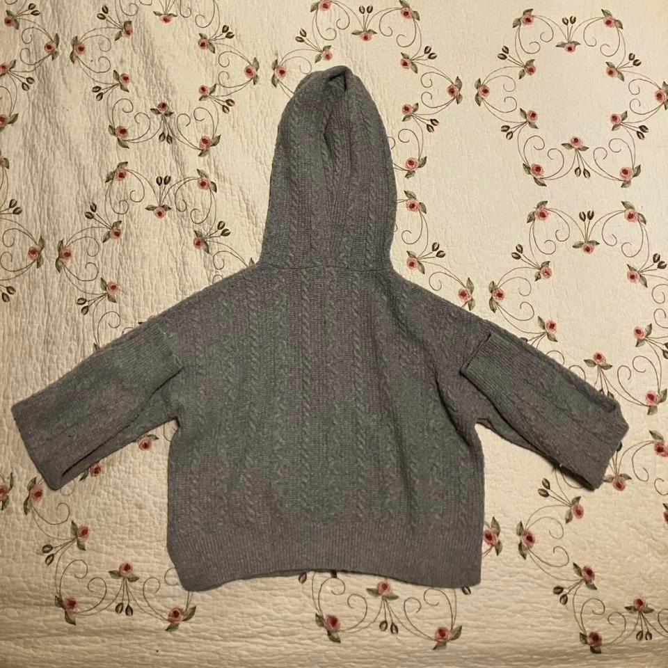 Grey Cable Knit Zip Up 7e51 2