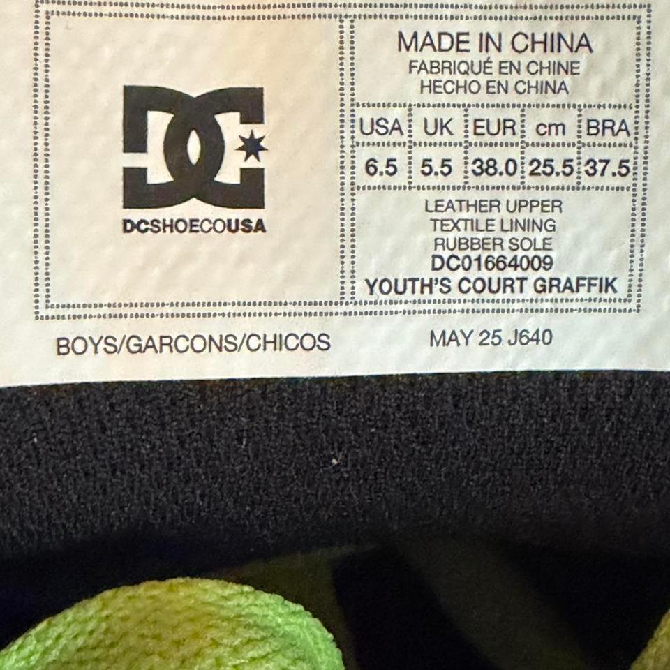 Dc Shoes Black And Green 6630 5
