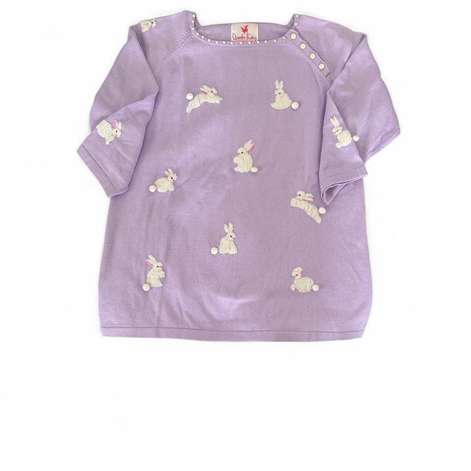 Quaker Factory Purple Sweater With 4ee8