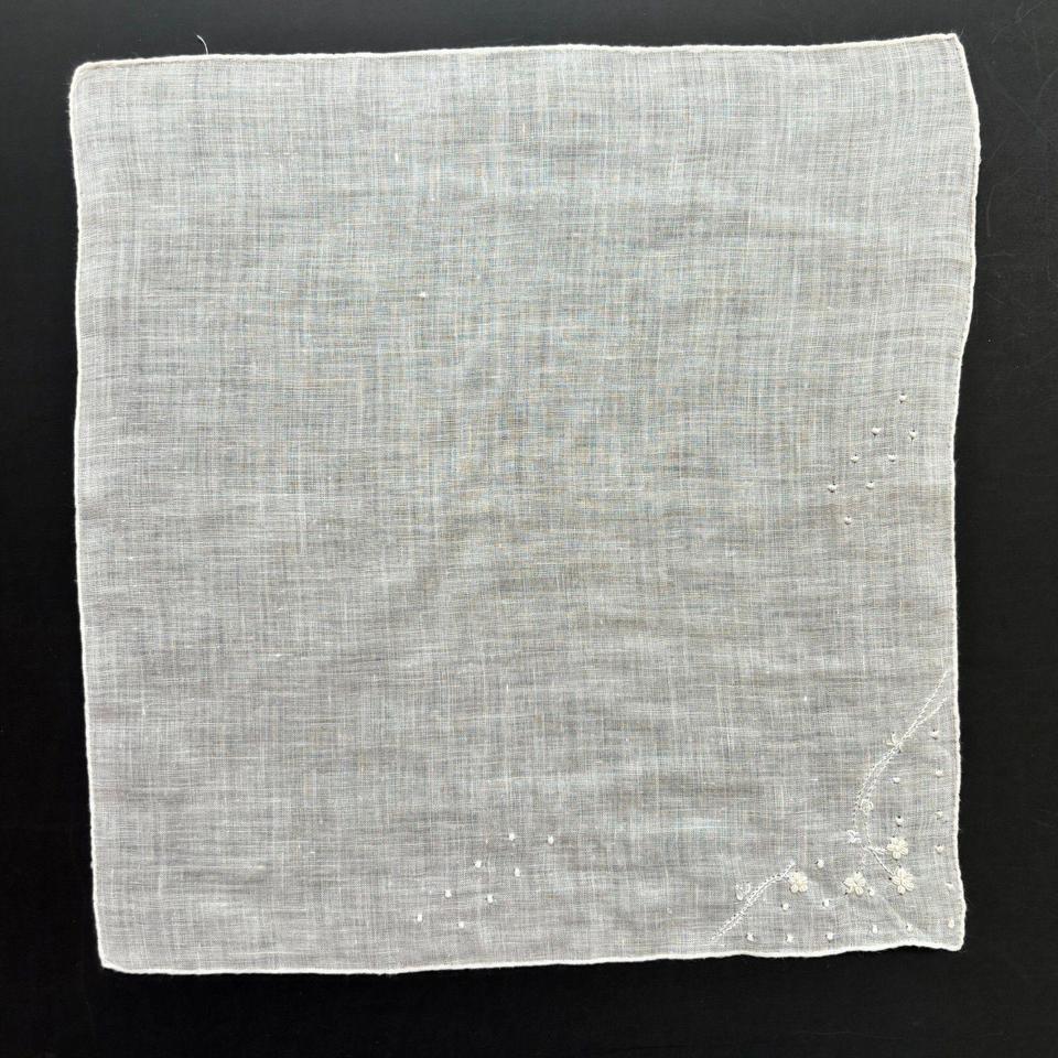 Cottagecore Embroidered Floral Wedding Handkerchief 5