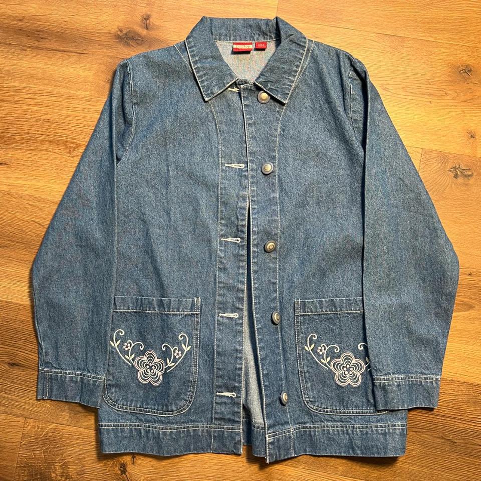 Y2k Embroidered Denim Barn Jacket