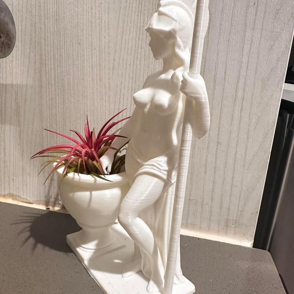 White Athena Goddess Statue With E879 6