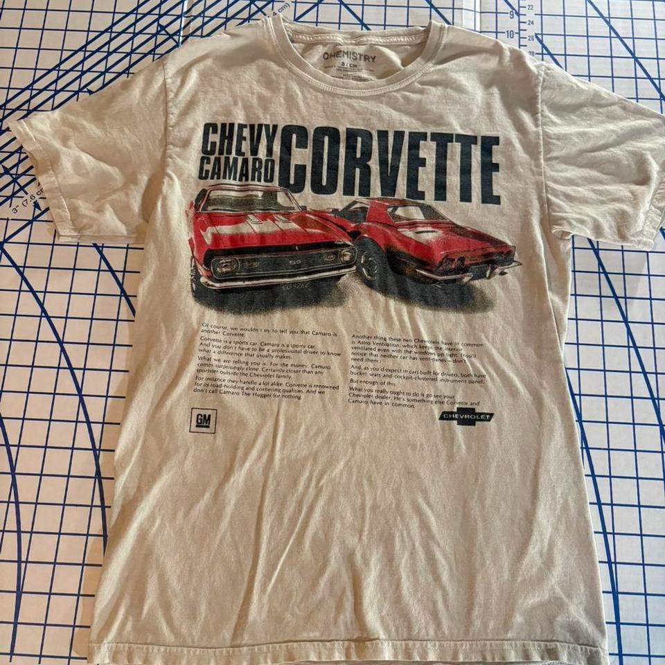 Chevy Camaro Corvette White Cotton 4cb6