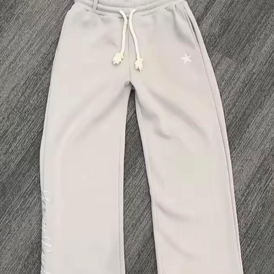 Grey Graphic Sweatpants Loungewear Cozy 49f2