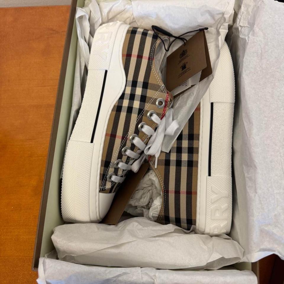 Burberry Nova Check Canvas Trainers 7f67 5
