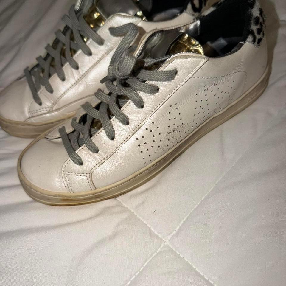 White And Grey Sneakers With 2