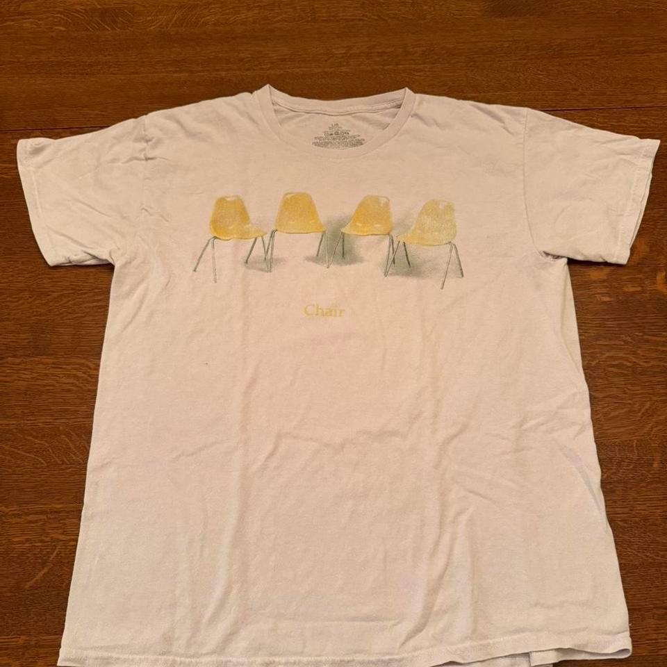 White Graphic Tee With Yellow 7bdc