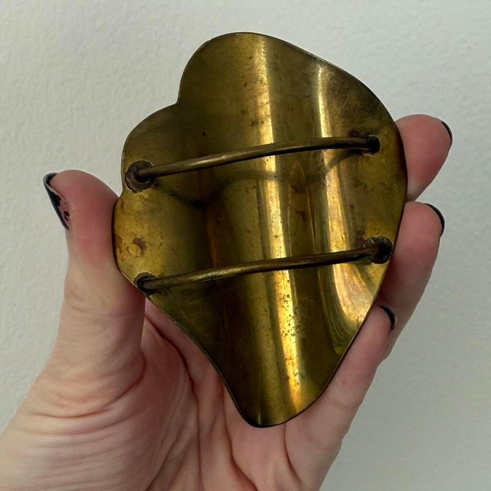 Vintage Brass Tone Hair Cuffbarrette 6d71 2