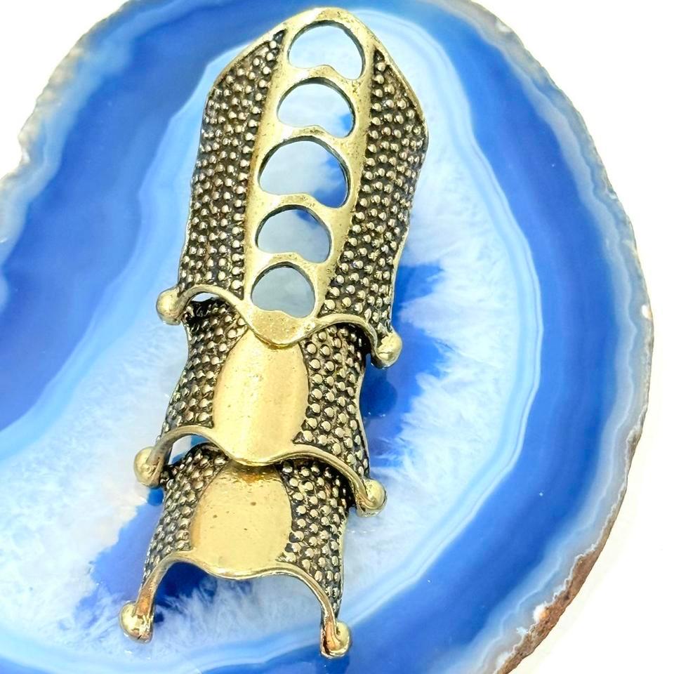 Gold Brass Knuckles Ring Punk B1d9 2