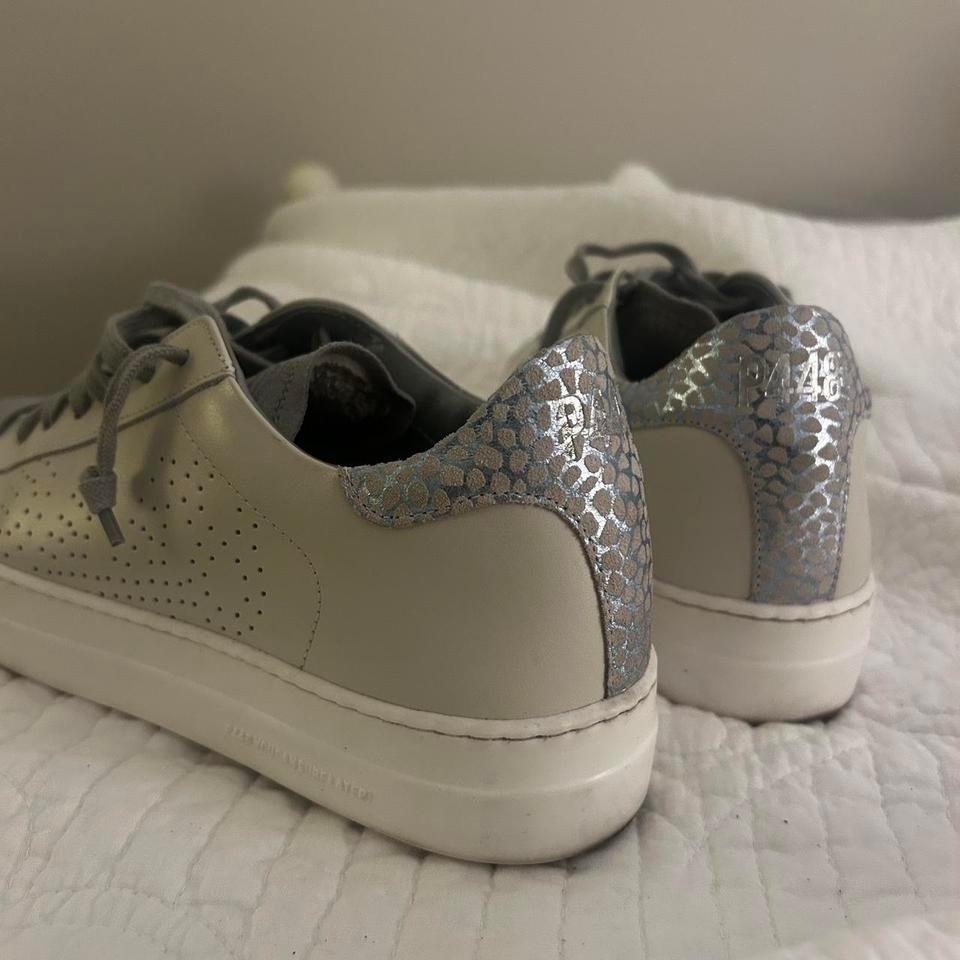 P448 White Suede Metallic Leather 5