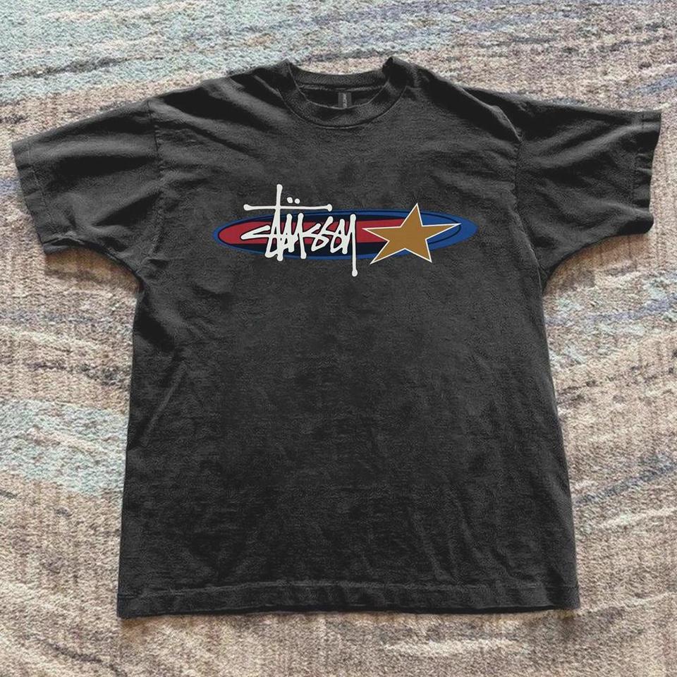 Stussy Black Graphic Tee Skateboarding Db47