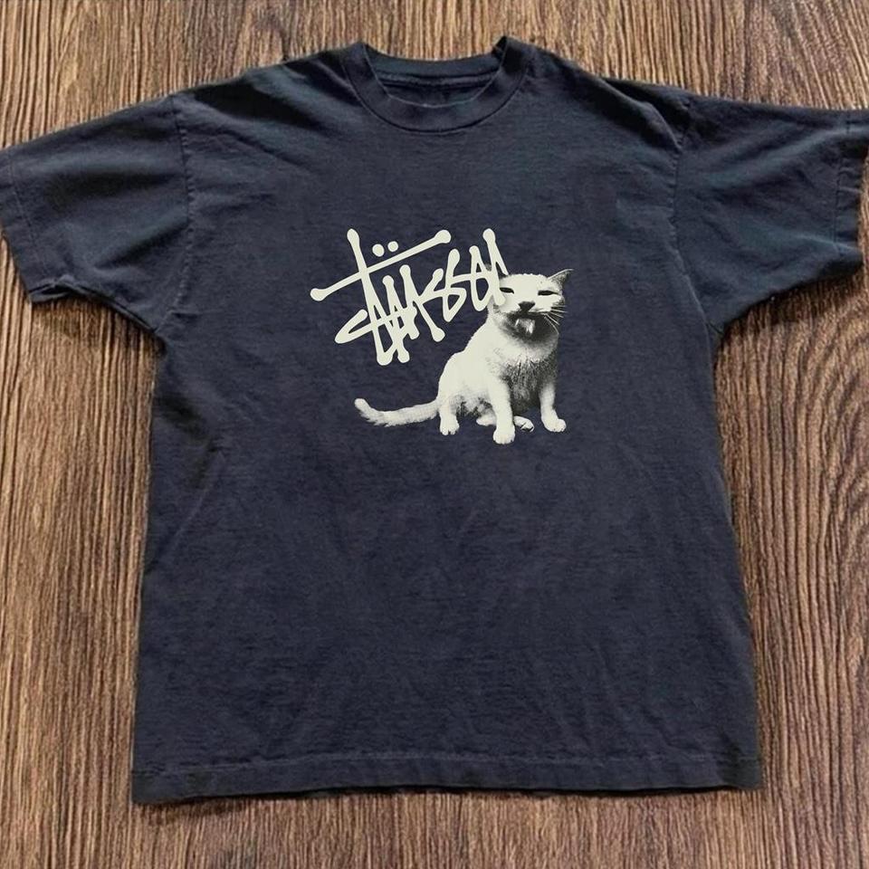 Stussy Black Cat Tee Skateboarding B0c9