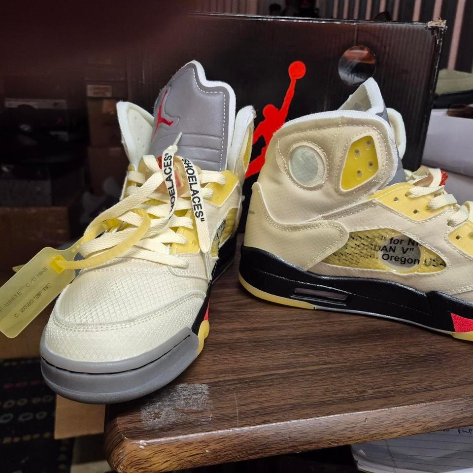 Off White Jordan 5 Trainers Sneakers 7