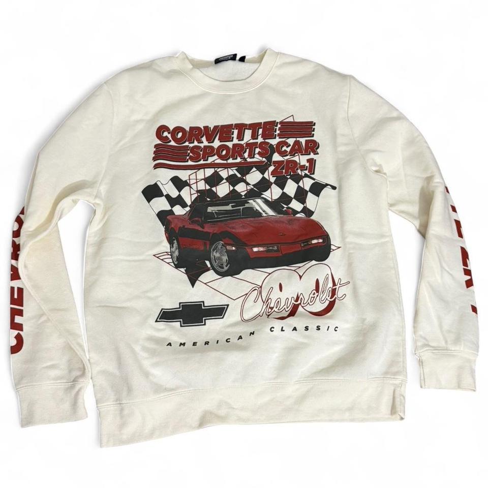 Chevrolet Corvette Zr 1 Cream Sweatshirt Cdb3