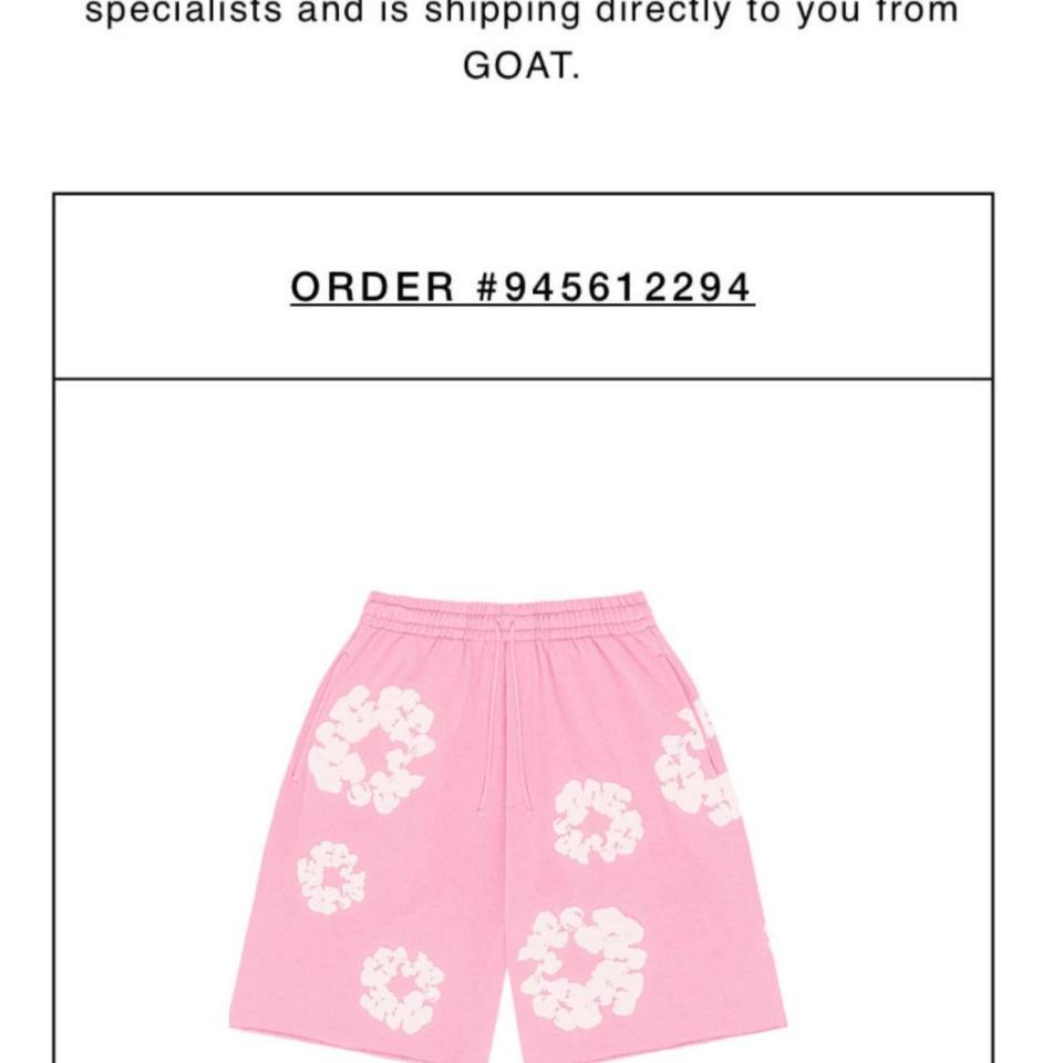 Denim Tear Wreath Shorts Pink 7